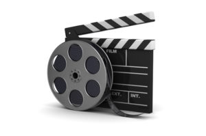 film-reel-and-clapperboard